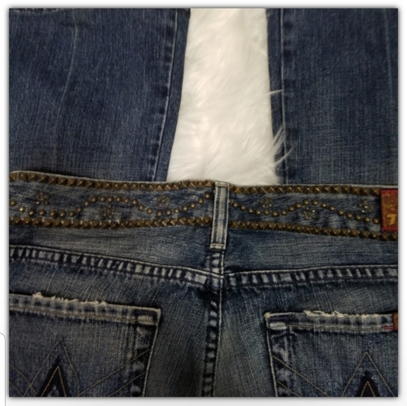 NWT 7 for all mankind studded dark Havana jeans - Picture 2 of 5